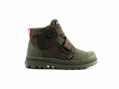 Botas Palladium PAMPA HI CUFFSTR WP+ Niños Verde Oliva | Costa Rica-58317